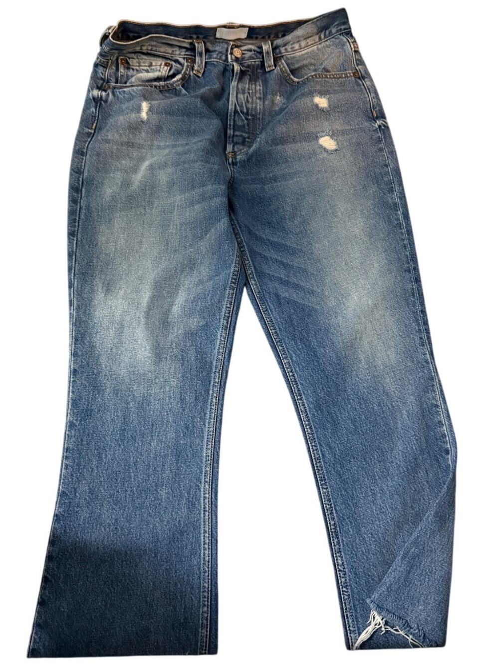 Boyish The Darcy Raw Hem Button Fly Jeans, Rear Window Color, Women's Size 29